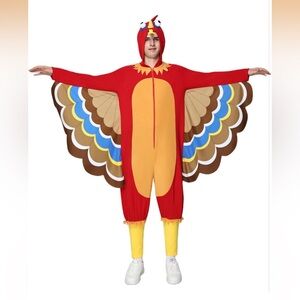 EraSpooky Adult Fleece Turkey Costume Thanksgiving Day Animals Onesie
